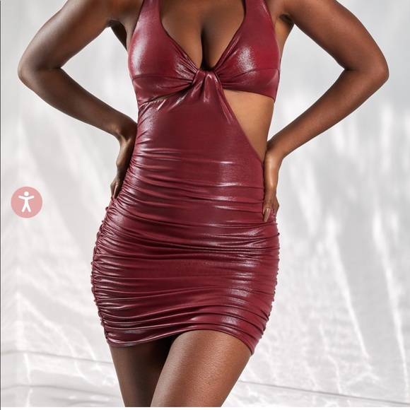Burgundy cut out dress from ohpolly US 4- small - Picture 4 of 7